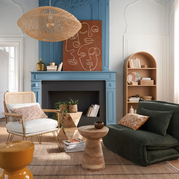 Maisons Du Monde ARZON - Lámpara De Techo De Ratán Trenzado