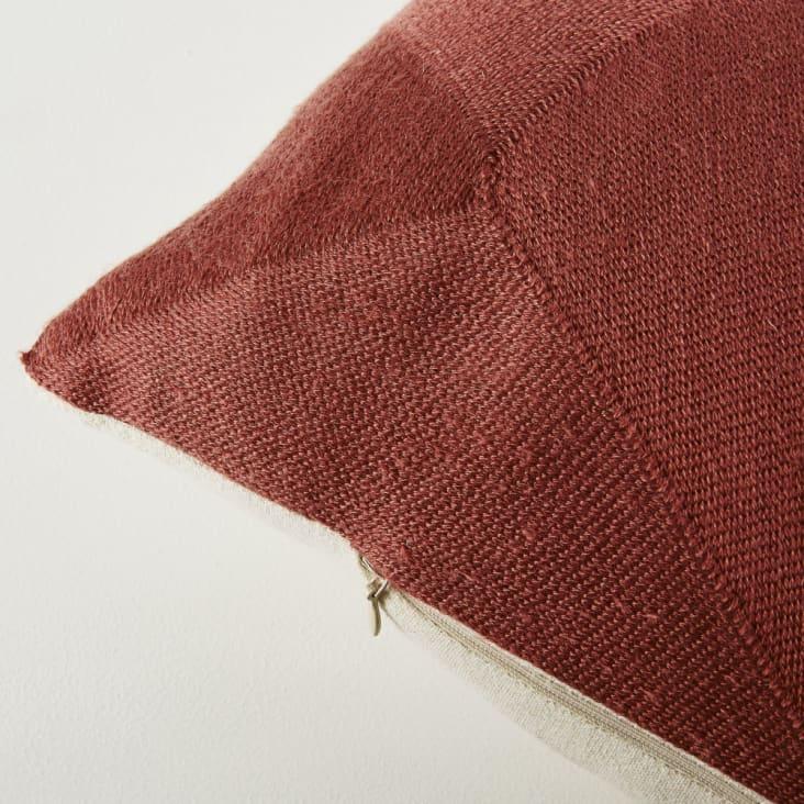 Maisons Du Monde ASILAH - Cojín Bordado Crudo Amarillo Terracota 30x50