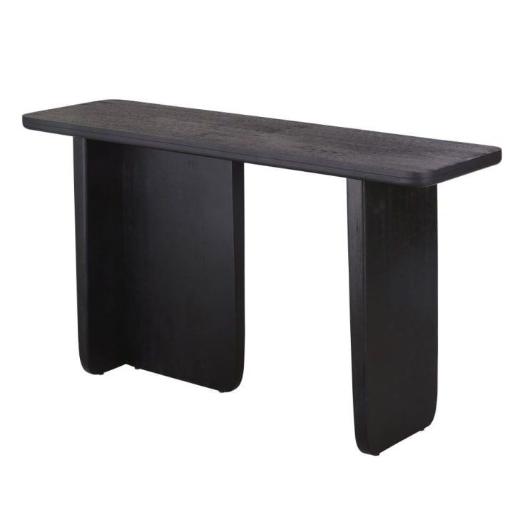 Maisons Du Monde Attica - Consola Negra De Madera De Mango Maciza