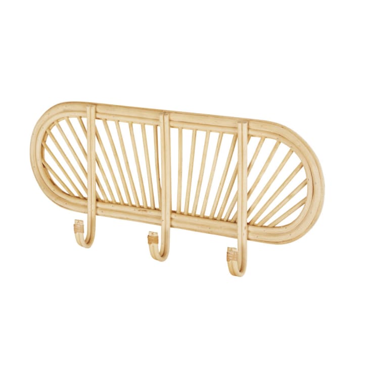 Maisons du Monde AUBIN - Perchero con 3 ganchos de ratán beige