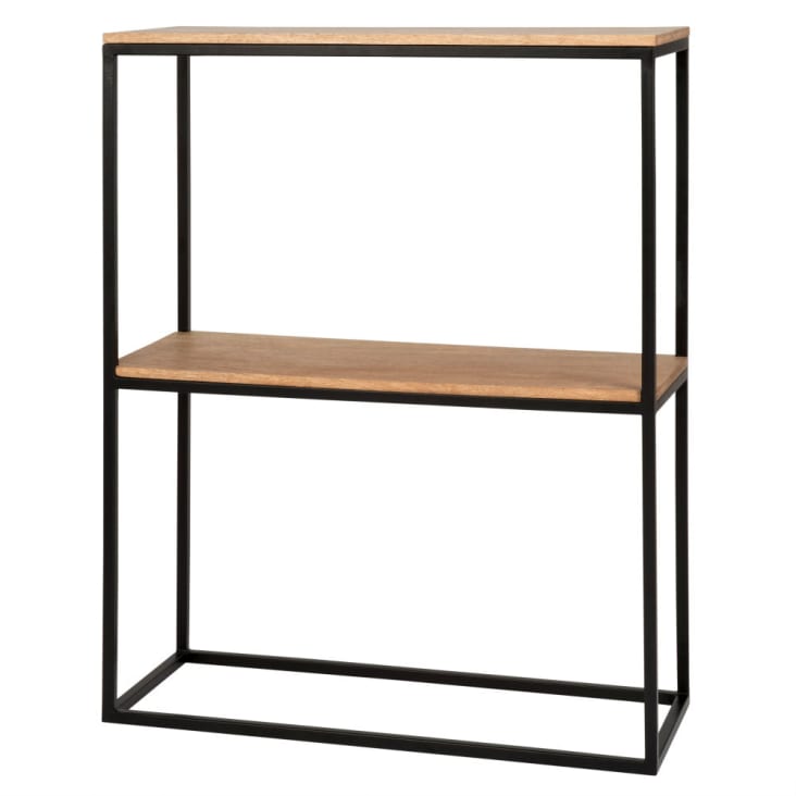 Maisons Du Monde AUGUSTINE - Consola De Mango Y Metal Negro