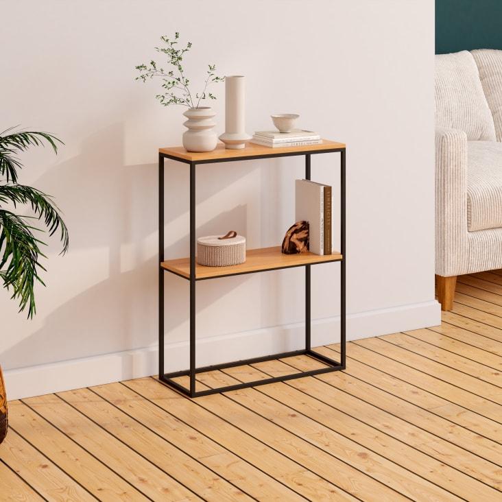 Maisons Du Monde AUGUSTINE - Consola De Mango Y Metal Negro