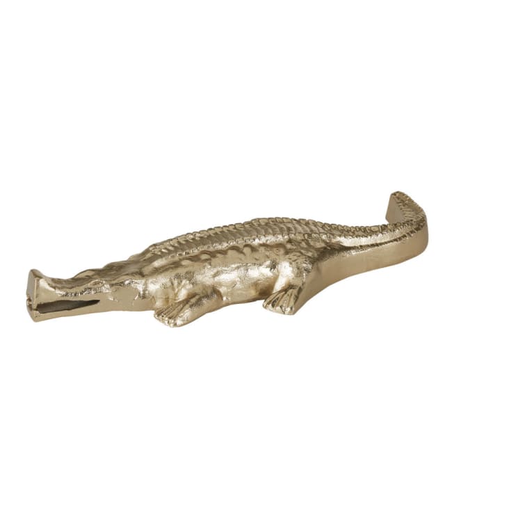 Maisons du Monde AVEIRO - Figura de cocodrilo de aluminio dorado alt. 7
