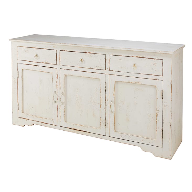 Maisons Du Monde Avignon - Aparador Con 3 Puertas De Mango Blanqueado