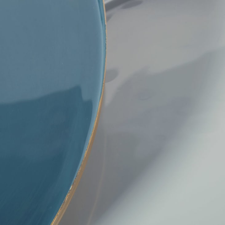 Maisons Du Monde Avril - Mesas Apilables De Metal Azul Y Dorado