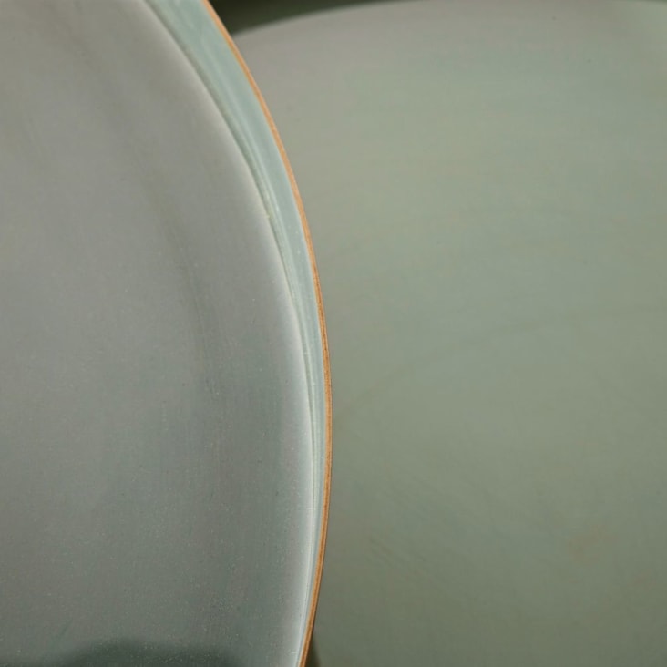 Maisons Du Monde Avril - Mesas Apilables De Metal Verde Y Dorado