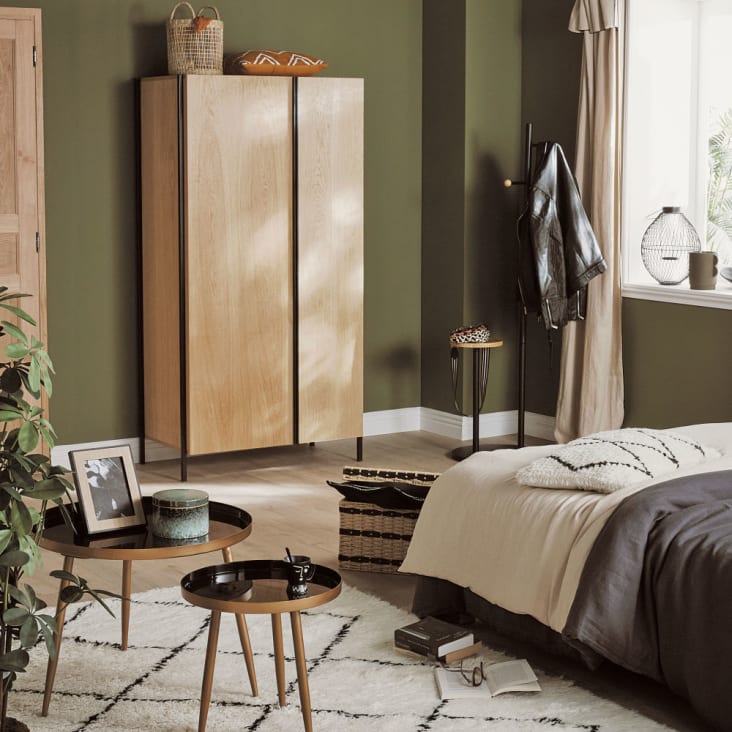 Maisons Du Monde Avril - Mesas Bajas Redondas De Metal Negro Y Dorado (x2)