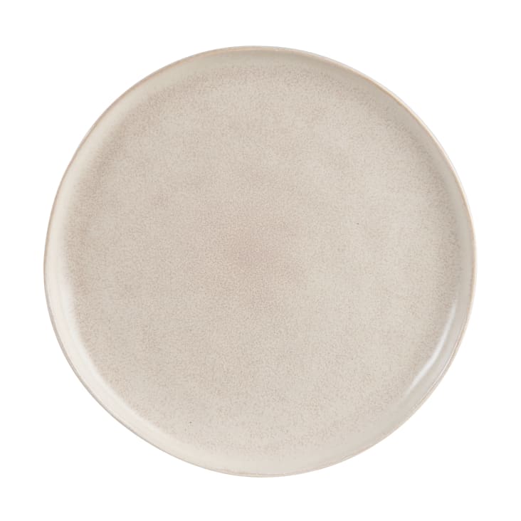 Maisons du Monde AZRA - Lote de 2 - Plato de postre de gres beige