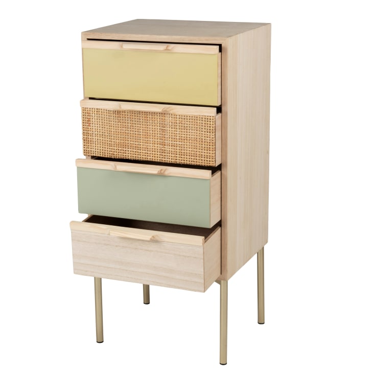 Maisons Du Monde AZUKI - Cajonera Pequeña Con 4cajones Multicolor