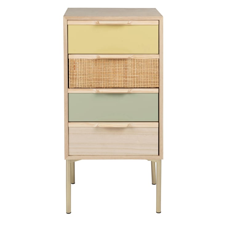 Maisons du Monde AZUKI - Cajonera pequeña con 4cajones multicolor