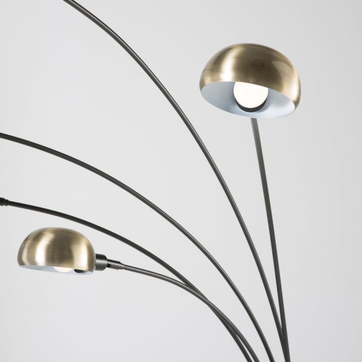Maisons Du Monde Backstage - Lámpara De Pie De Metal Negro Y Bronce Alt.198