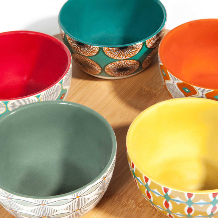 Maisons Du Monde Bamako - Bandeja De Aperitivos De Cerámica Multicolor
