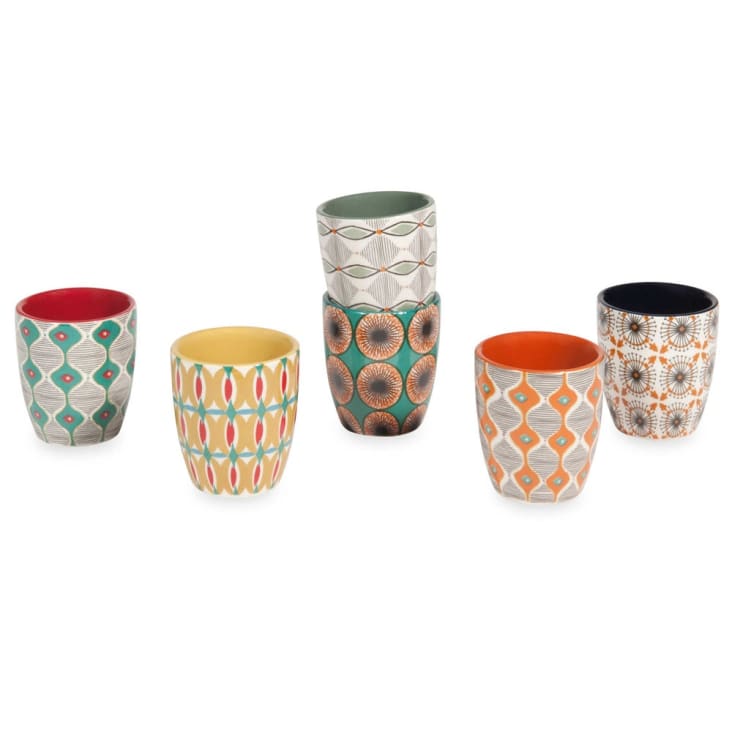 Maisons Du Monde Bamako - Estuche De 6 Tazas De Cerámica Multicolor
