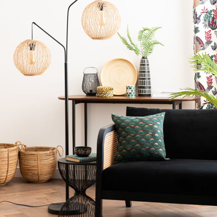 Maisons Du Monde BAMAKO - Mesa Auxiliar De Alambre Negro Mate