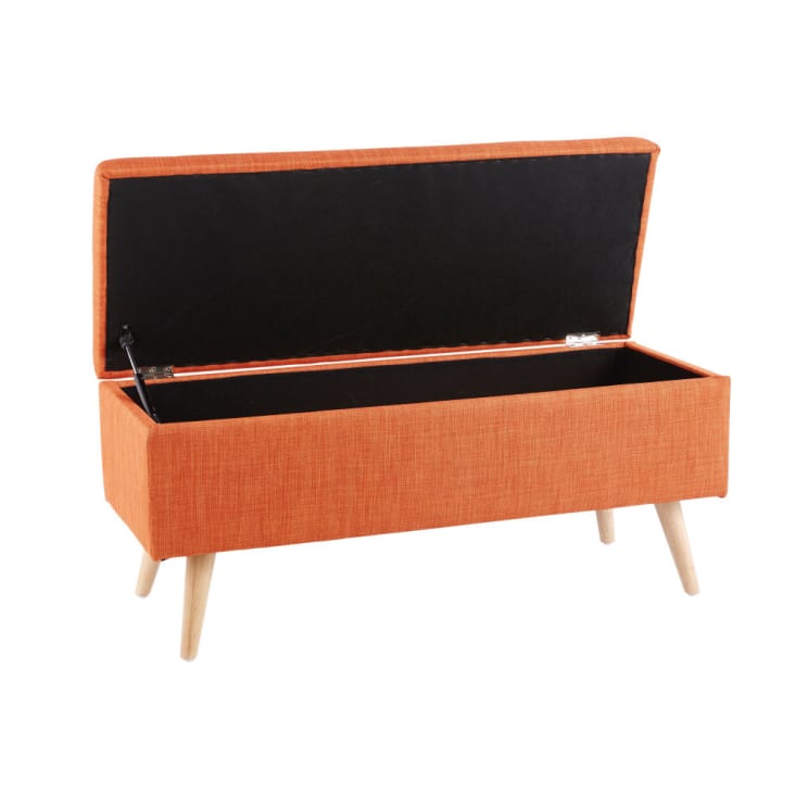 Maisons Du Monde Banco Baúl Vintage Naranja Y Hevea