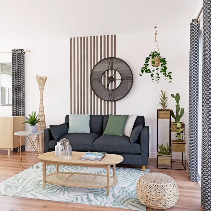 Maisons Du Monde Bandeja Para 4 Plantas De Mango Y Hierro Reciclado Negro