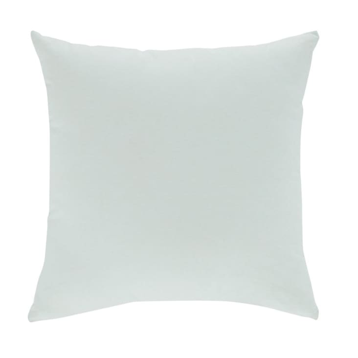 Maisons Du Monde BANI - Cojín De Algodón Color Azul Claro Con Bordados 45 X 45