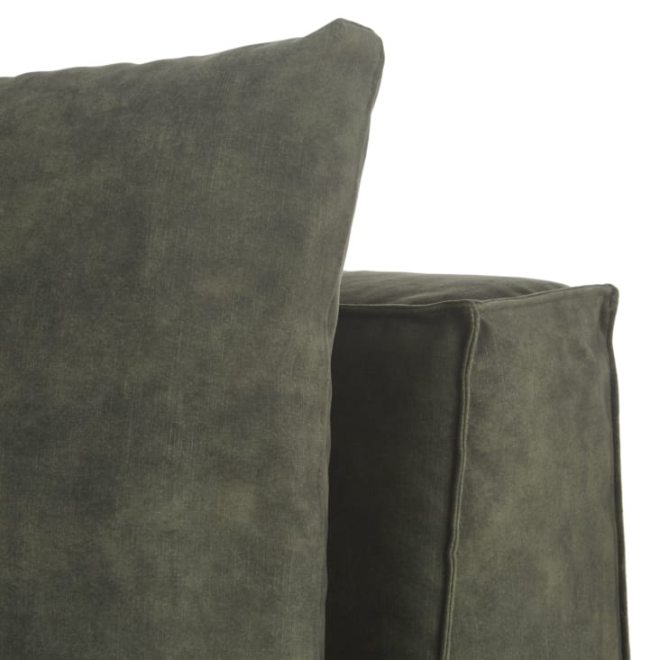 Maisons Du Monde Barack - Módulo Para Sofá De Terciopelo Con Efecto Mármol Verde