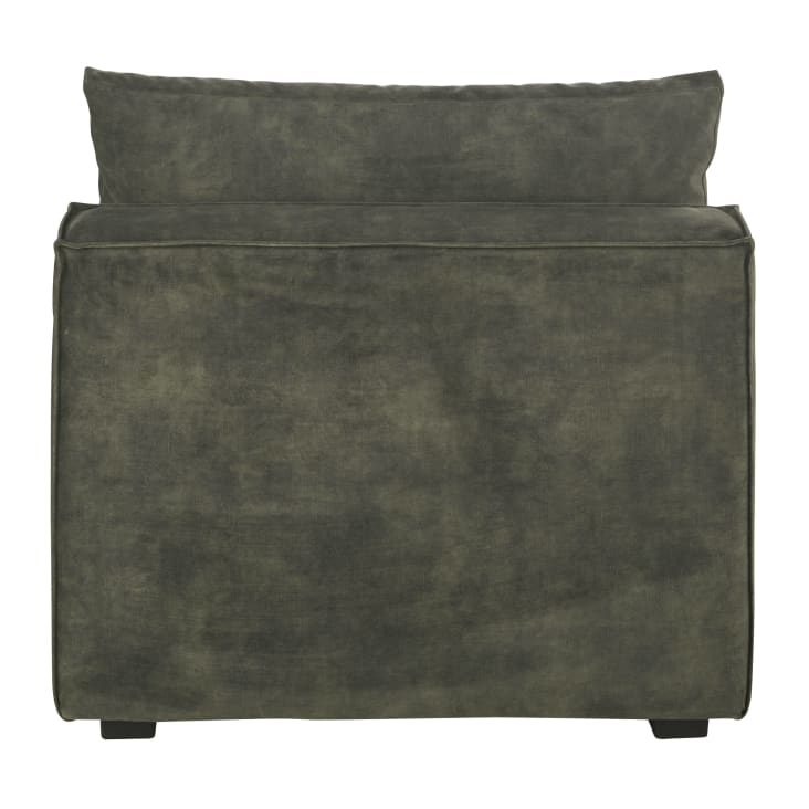 Maisons Du Monde Barack - Módulo Para Sofá De Terciopelo Con Efecto Mármol Verde