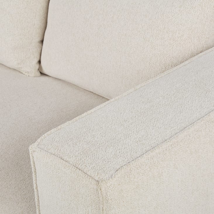 Maisons Du Monde Barack - Sofá De 4 Plazas De Tela Marfil