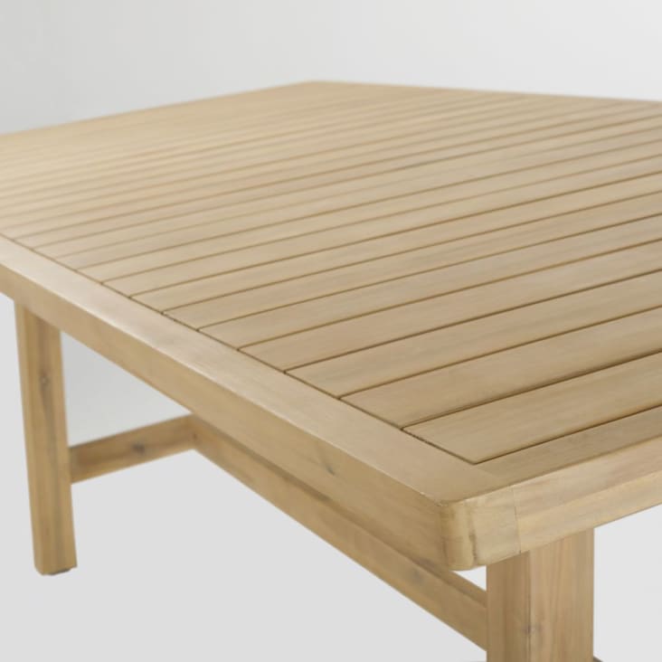 Maisons Du Monde Barcares BUSINESS - Mesa Profesional De Acacia Efecto Teca Blanca 6/8 Personas 230 Cm