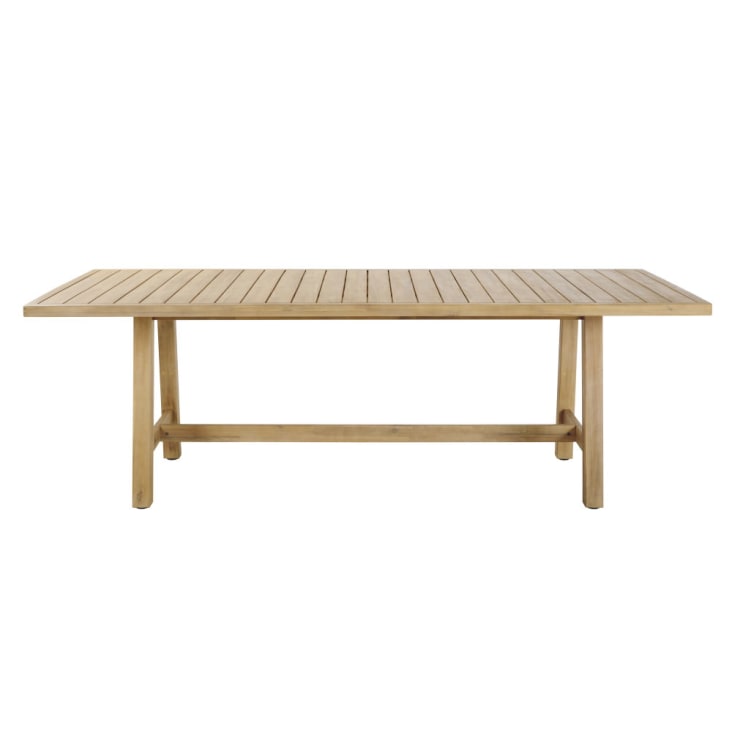Maisons du Monde Barcares BUSINESS - Mesa profesional de acacia efecto teca blanca 6/8 personas 230 cm
