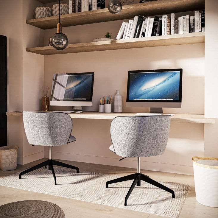 Maisons Du Monde BARCELONE - Alfombra Tejida De Pasillo De Algodón Reciclado Y Yute 80 X 200