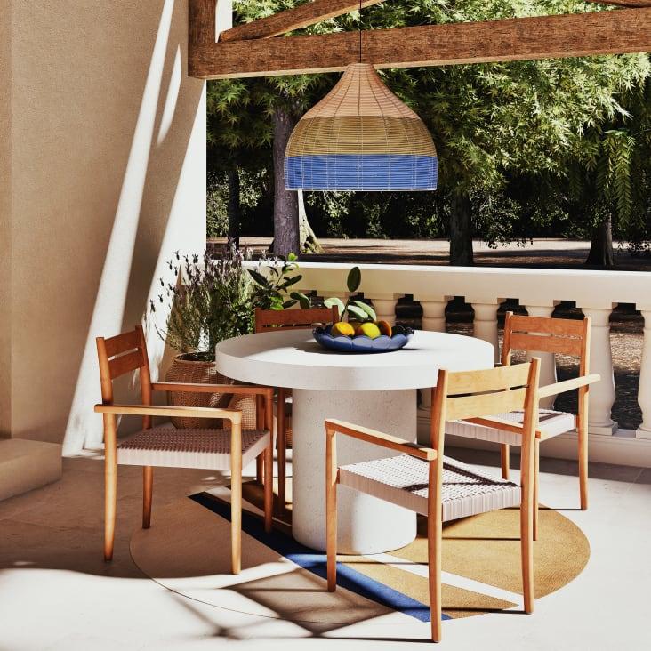 Maisons Du Monde Bari - Lámpara De Techo De Fibras Sintéticas Recicladas Azul Verde Y Beige