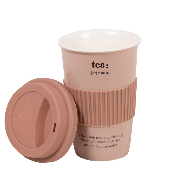 Maisons Du Monde Barista - Taza Para Llevar De Porcelana Beige De 0 34L