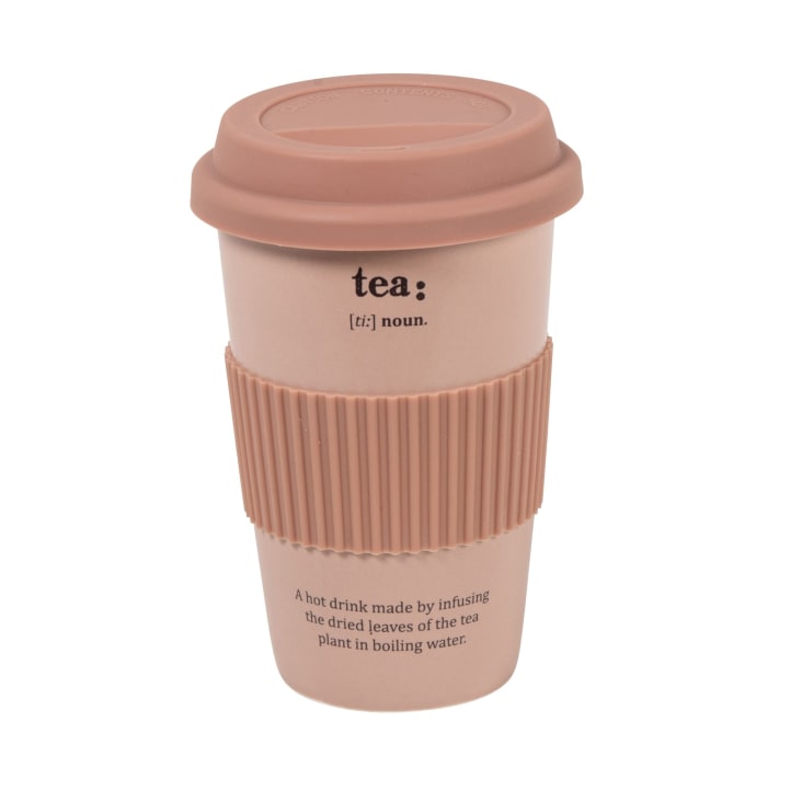 Maisons du Monde Barista - Taza para llevar de porcelana beige de 0 34L
