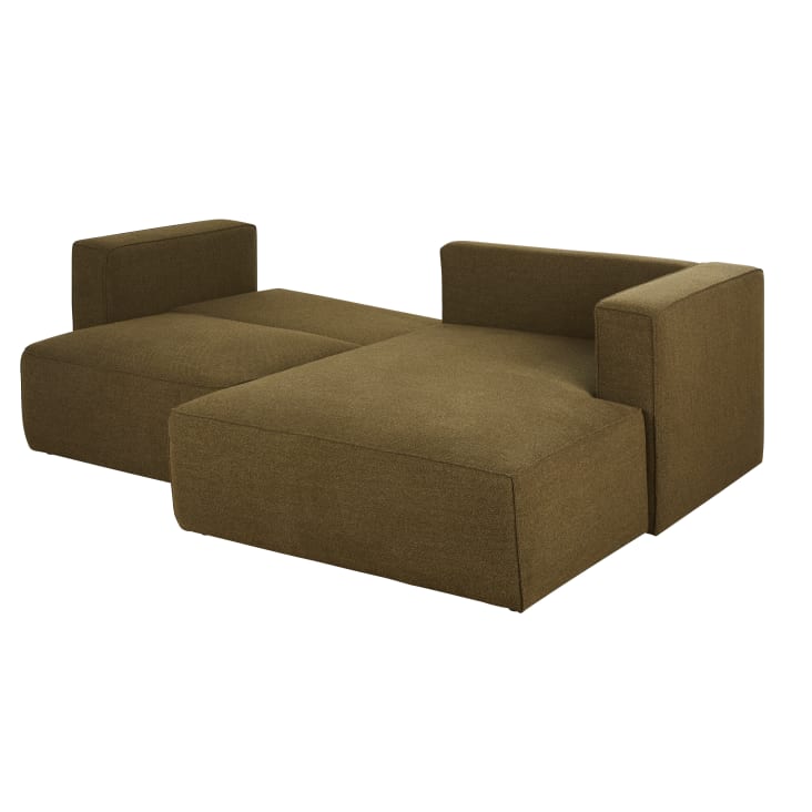 Maisons Du Monde Barnaby - Sofá Rinconera Derecha 3/4 Plazas Verde Caqui