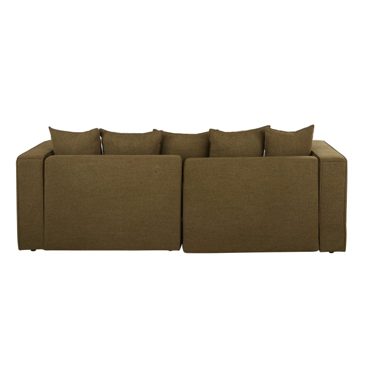 Maisons Du Monde Barnaby - Sofá Rinconera Derecha 3/4 Plazas Verde Caqui