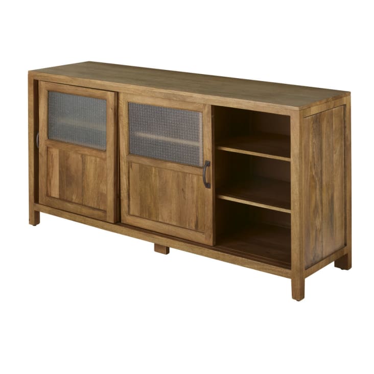 Maisons Du Monde Baryton - Aparador Con 3 Puertas Correderas De Vidrio Armado