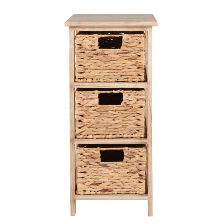 Maisons du Monde BATISTA - Pequeña cajonera con 3 cajones de caña