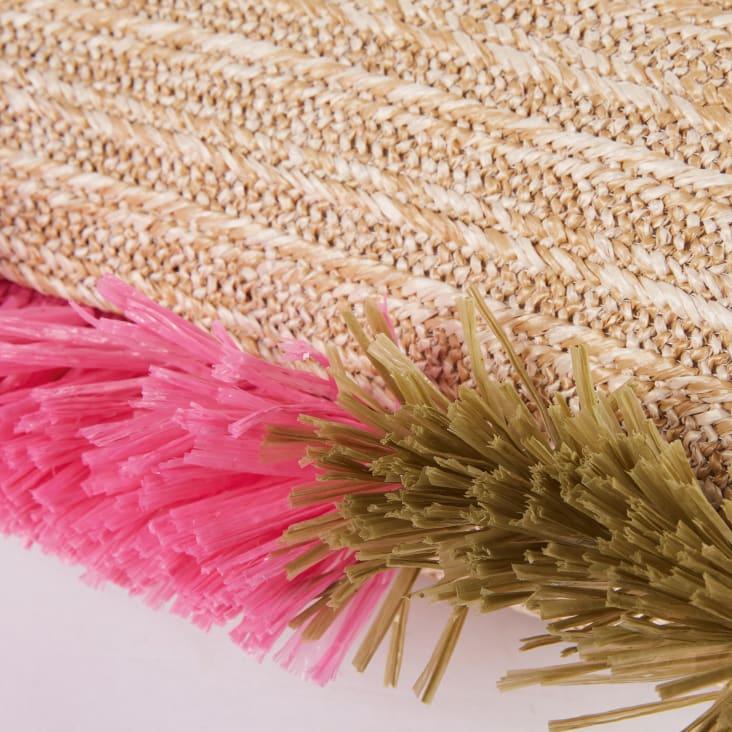 Maisons Du Monde Bazan - Cojín De Exterior Con Flecos Tricolor