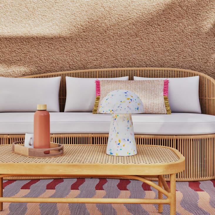 Maisons Du Monde Bazan - Cojín De Exterior Con Flecos Tricolor