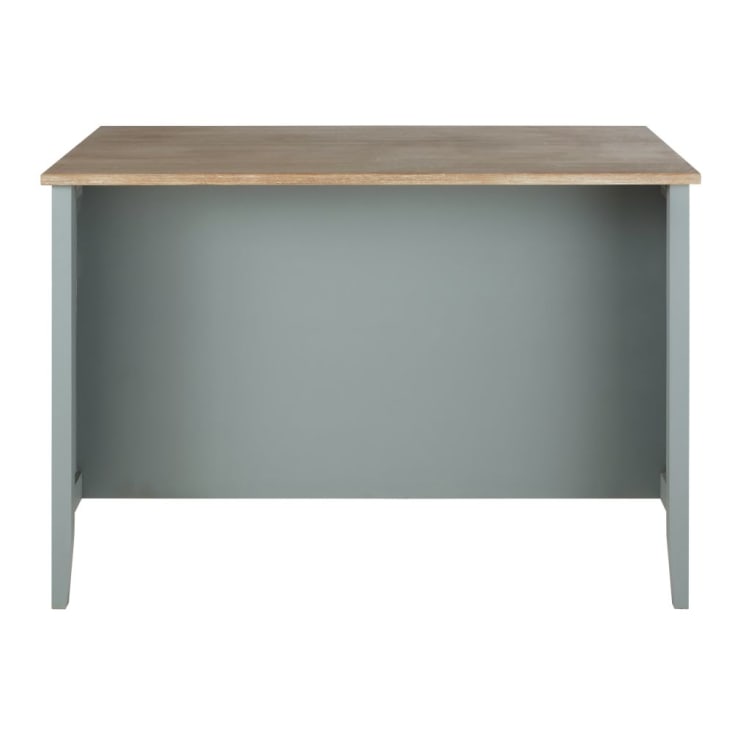 Maisons Du Monde Beaumont - Isla Central De Cocina Con 2 Puertas Y 2 Cajones En Verde Y Gris