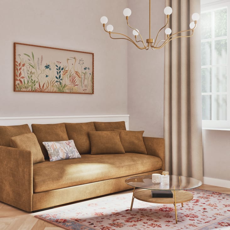 Maisons Du Monde BEHZAD - Funda De Cojín De Algodón Orgánico Con Estampado Exótico 50 X 30