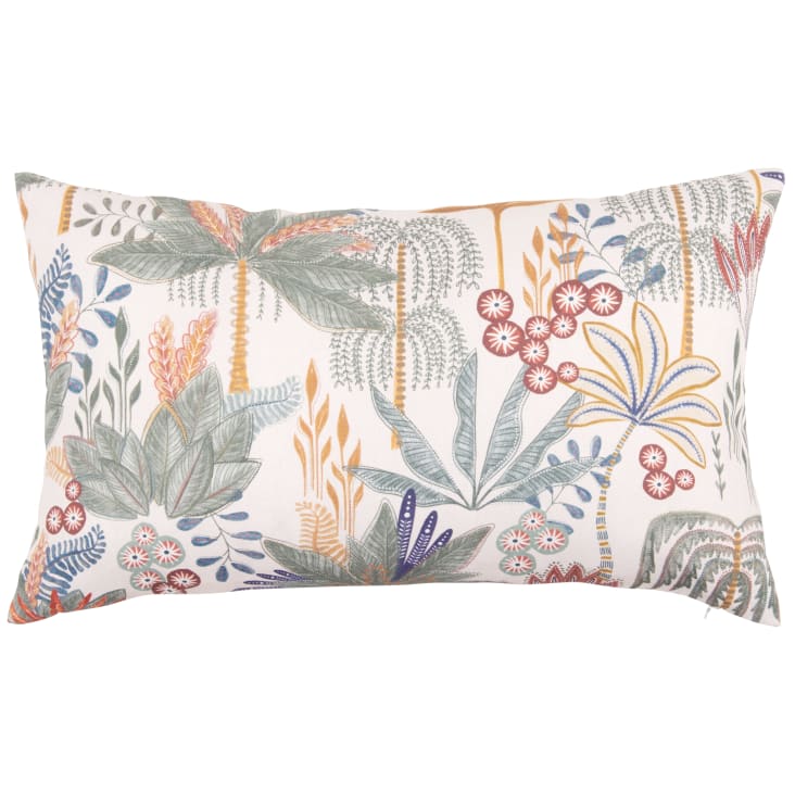 Maisons du Monde BEHZAD - Funda de cojín de algodón orgánico con estampado exótico 50 x 30