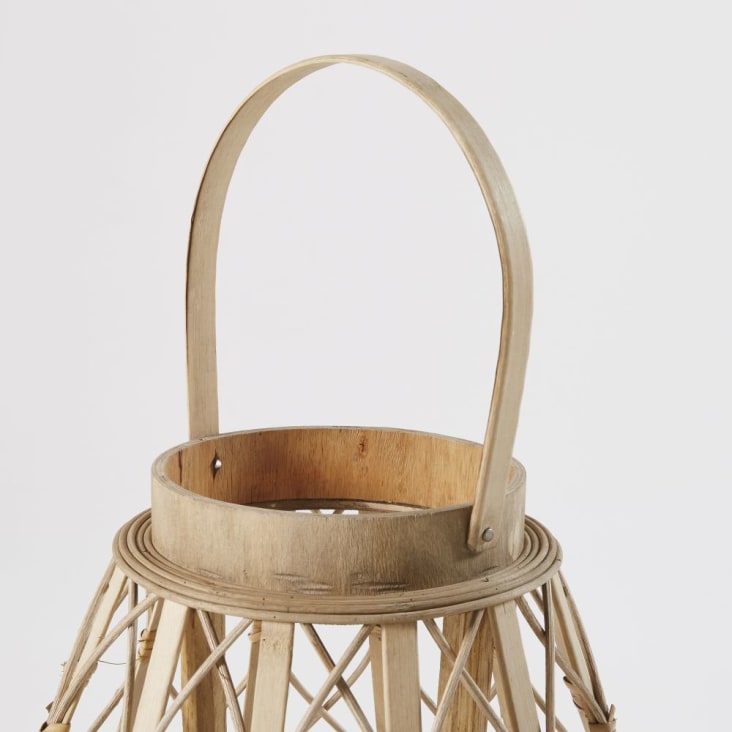 Maisons Du Monde BELEM - Farolillo De Bambú Y Cristal