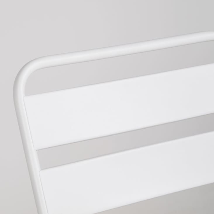 Maisons Du Monde Belleville - Silla De Jardín Plegable De Metal Blanco (x2)
