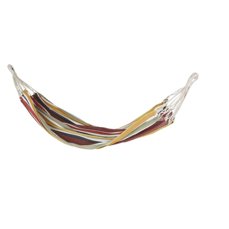 Maisons du Monde BENEDITO - Hamaca tejida de algodón reciclado y rayas multicolor 100x200