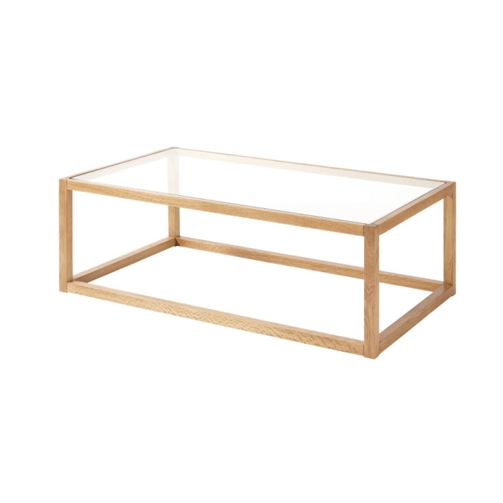 Maisons Du Monde Betsy - Mesa Baja De Roble Macizo Y Cristal