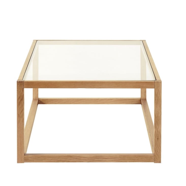 Maisons Du Monde Betsy - Mesa Baja De Roble Macizo Y Cristal