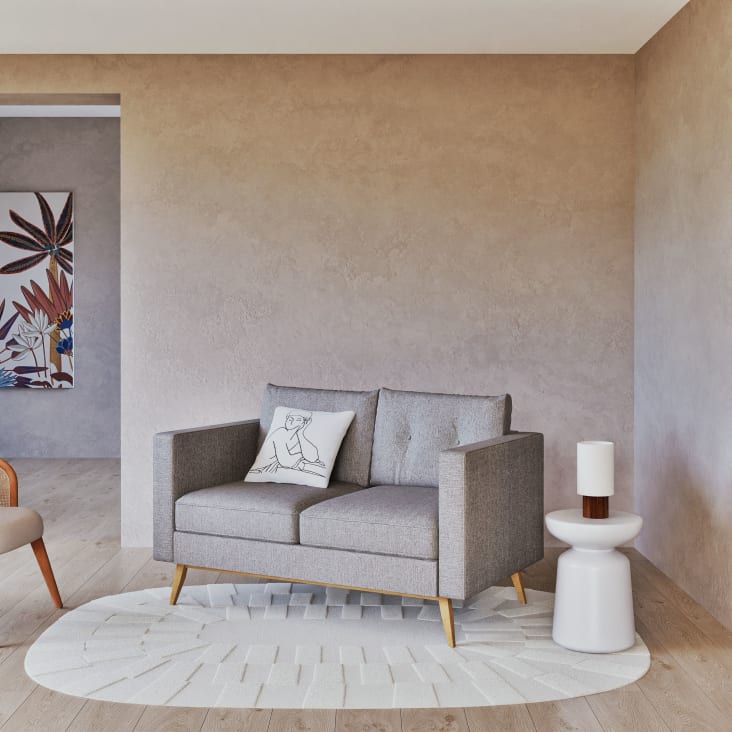 Maisons Du Monde BIANCA - Mesa Auxiliar De Gres Blanco