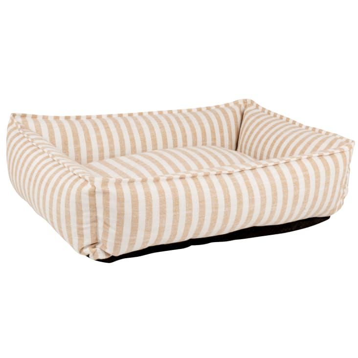 Maisons du Monde Bill - Cama para mascotas a rayas beige y marrón