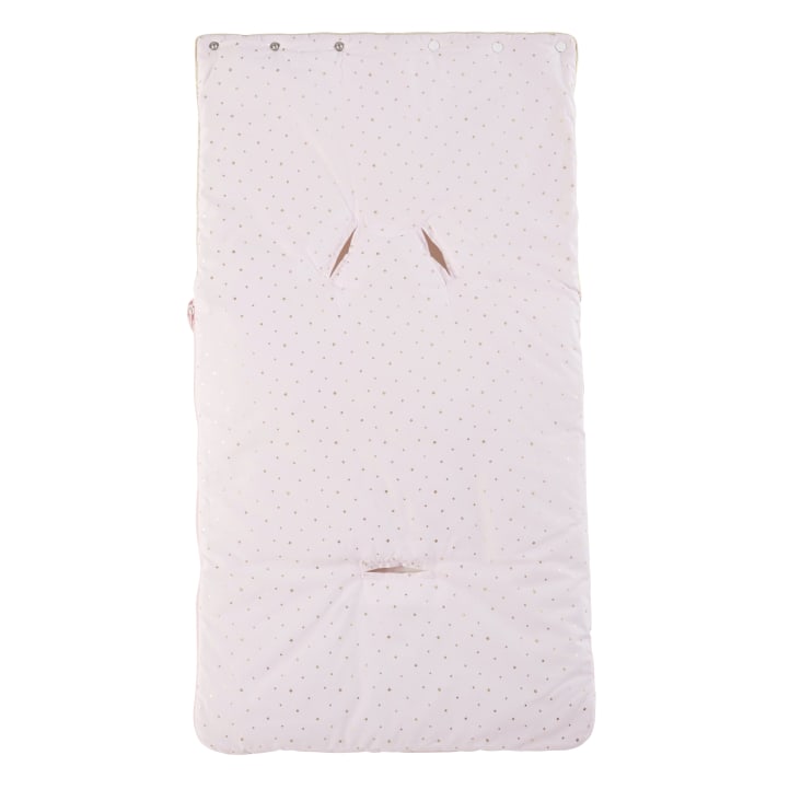 Maisons Du Monde Bird Song - Saquito Para Bebé De Algodón Rosa Blanco Y Dorado