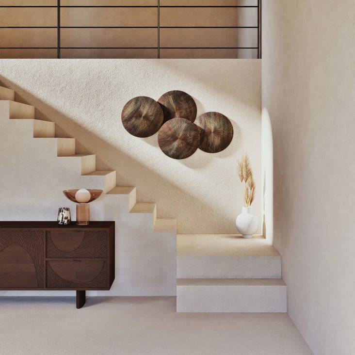 Maisons Du Monde BLACK LEO - Vela Perfumada En Tarro De Cristal Negro Blanco Y Dorado 1100g