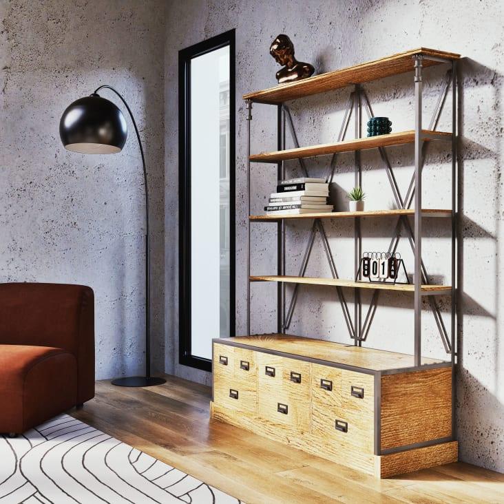 Maisons Du Monde Black Sphere - Lámpara De Pie De Metal Negro Al.195cm BLACK SPHERE