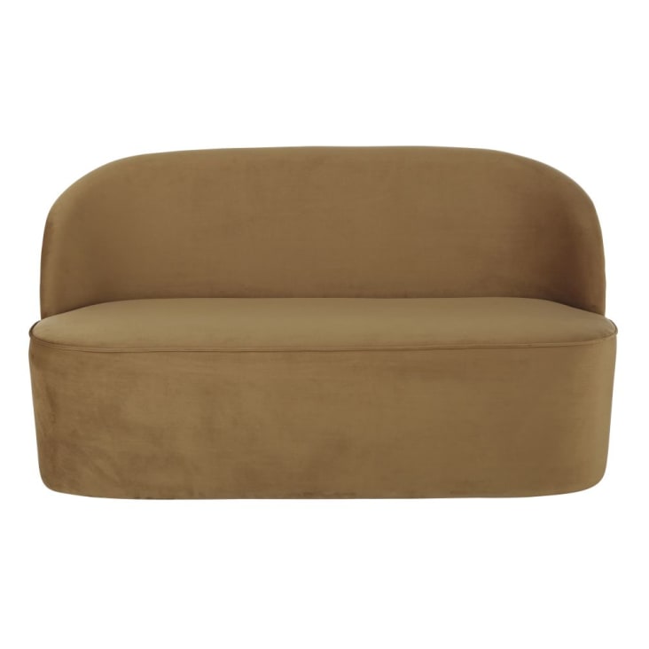 Maisons du Monde Blackhill Business - Banqueta profesional 2/3 plazas de terciopelo ocre